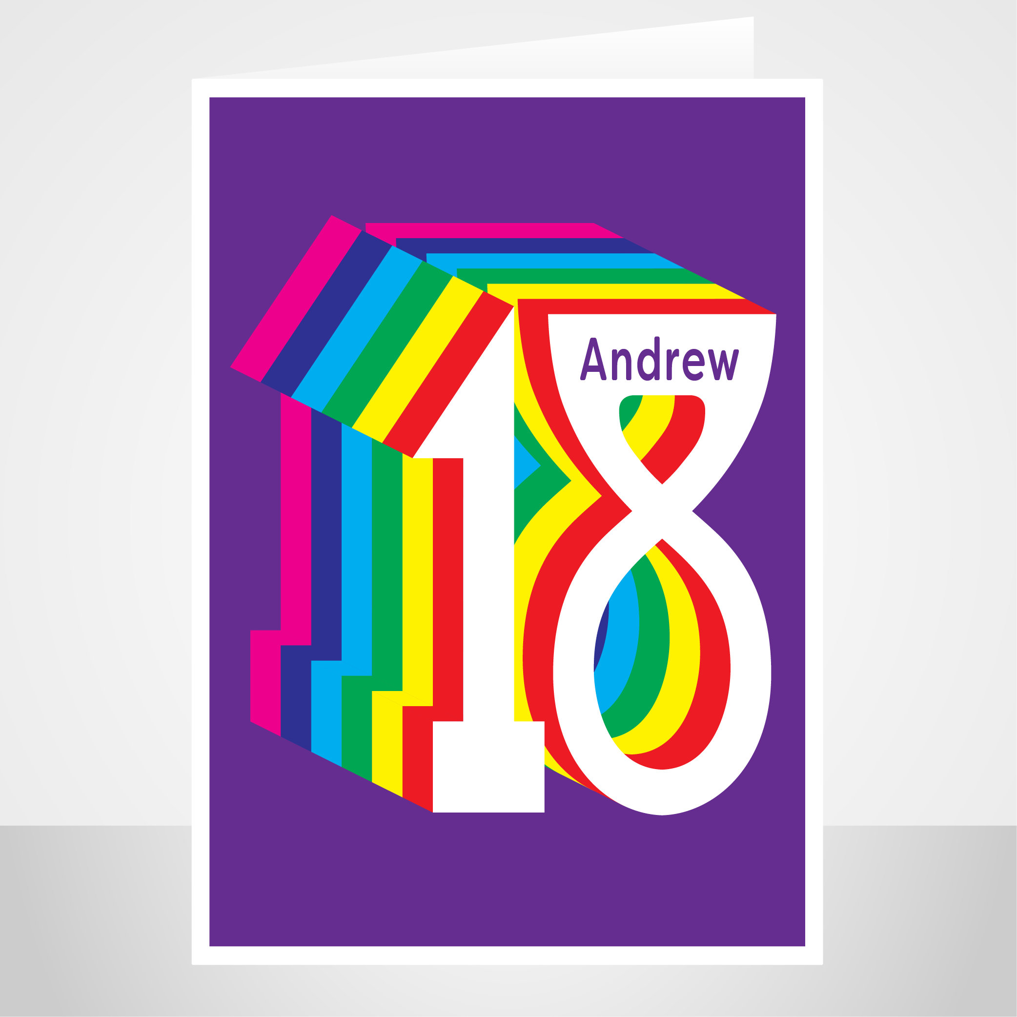 personalised 18th birthday card for boy for girl edit name