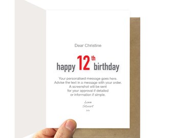 Biglietto Auguri Per I 12 Anni A Tema Gamer: 'Level Up 12' Con Dettagli In Lamina Argentata. Interno Bianco Per Scrivere Il Tuo Messaggio. Design Esclusivo Da 15x15 Cm. - 4