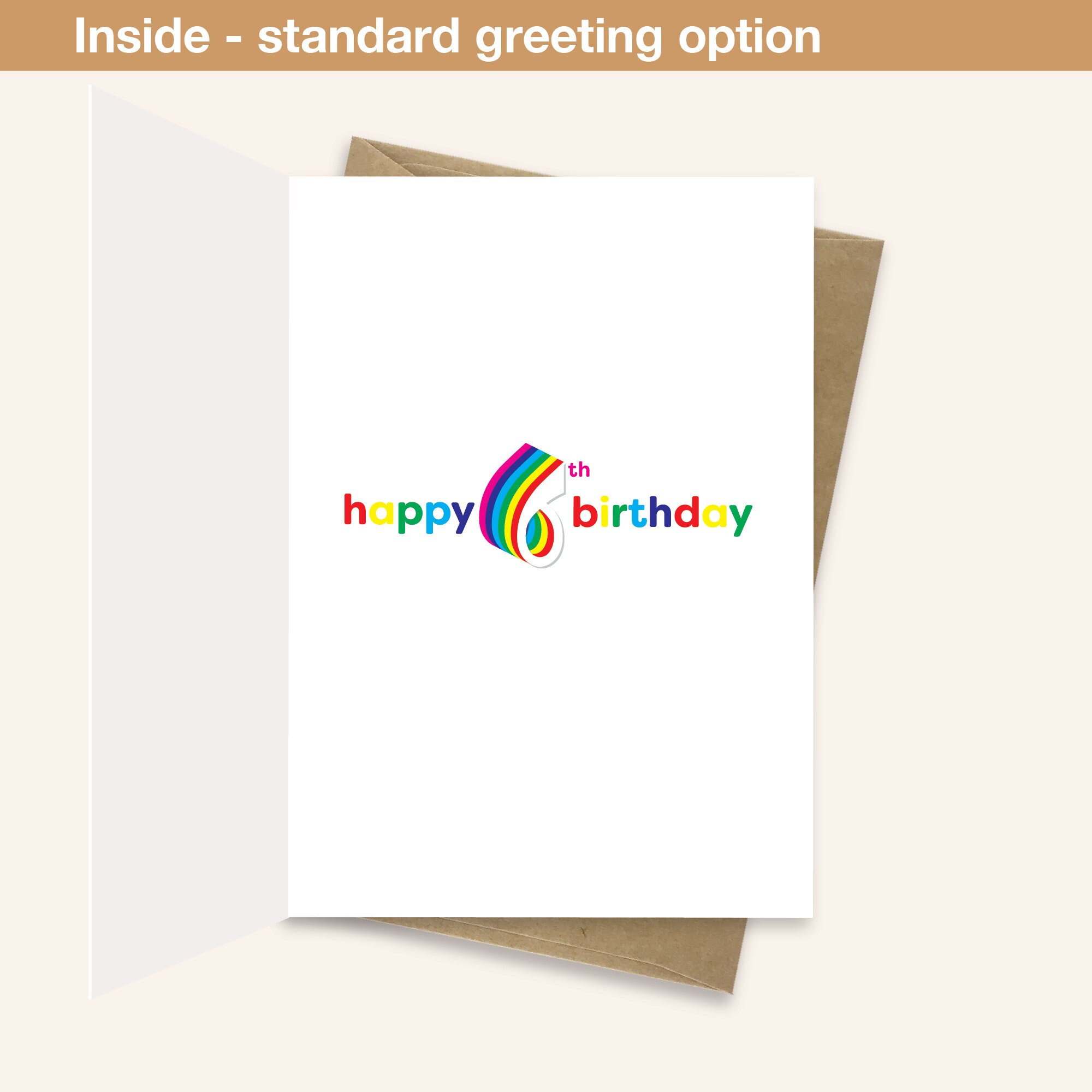 Personalised 6th Birthday Card for Boy for Girl 6 Birthday - Etsy
