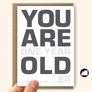 Lustige Geburtstagskarte für Sie oder Ihn You are OLD Comedy Geburtstagskarte für Papa Mama Bruder Schwester Große Karte & Nachrichtenoptionen