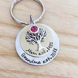 Mothers Day gift, Gift for New Grandma, Personalized Mothers Day Gift, Hand Stamped Jewelry, Gift for Mom Mother Mama, Custom Name Gift