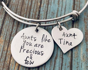 Gift for Aunt, Auntie Bracelet, Mothers Day Gift for Aunt, Jewelry for Aunt, Aunt Gift from Newphew Niece, Personalized Aunt Jewelry Gift,