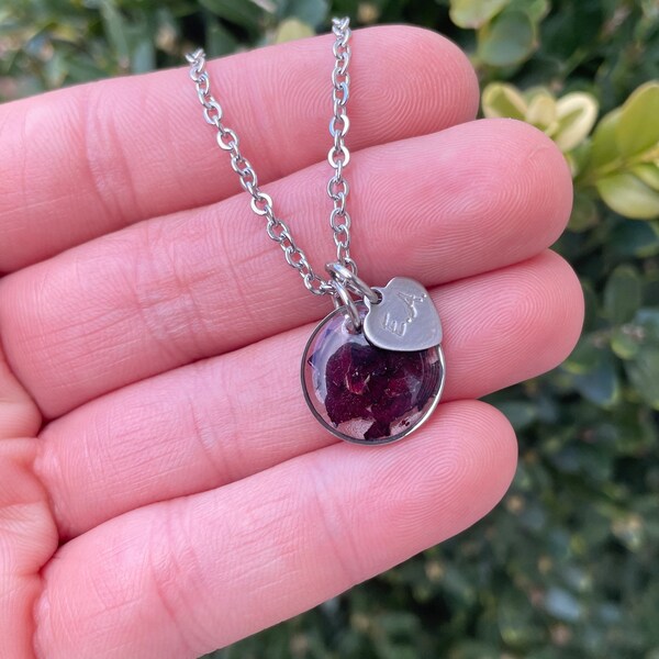 Memorial Flower Jewelry Etsy