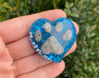 Paw print ash cremation keepsake urn, pet loss gift, Dog or Cat cremation figurine, pet remembrance gift, dog memorial cremation ashes gift