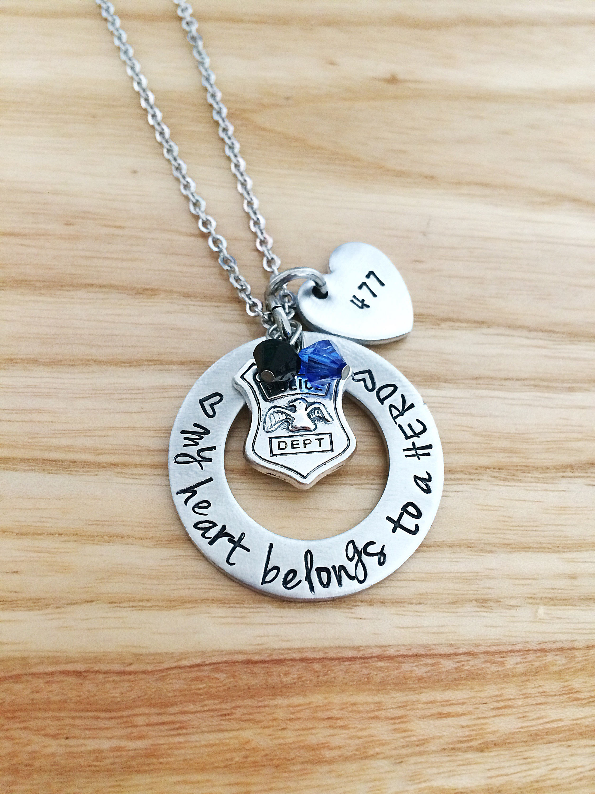 Police Girlfriend Necklace Etsy