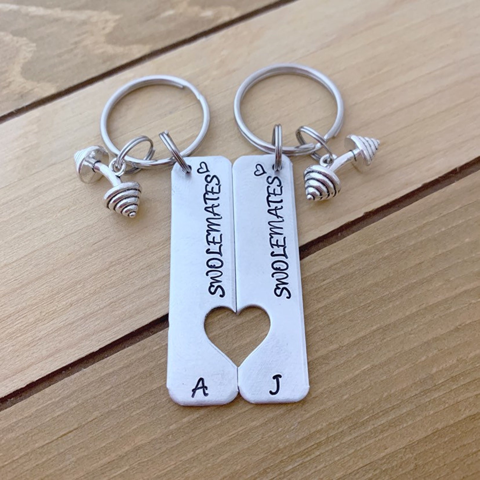 Swolemates keychain Weight lifting keychain Exercise Etsy