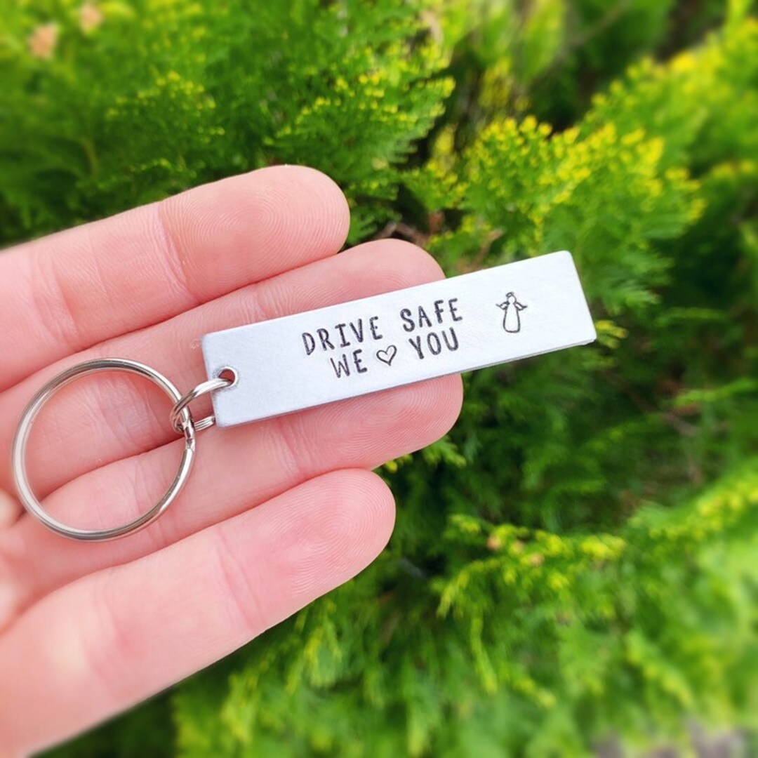 Drive Safe Keychain Be Safe Keychain Safe Driver Keychain Etsy