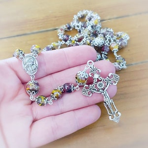 Memorial Rosary, Rosary beads, Rosary with flowers, Funeral flowers Rosary Beads, Memorial Gift, Funeral Flowers, Bereavement Gifts