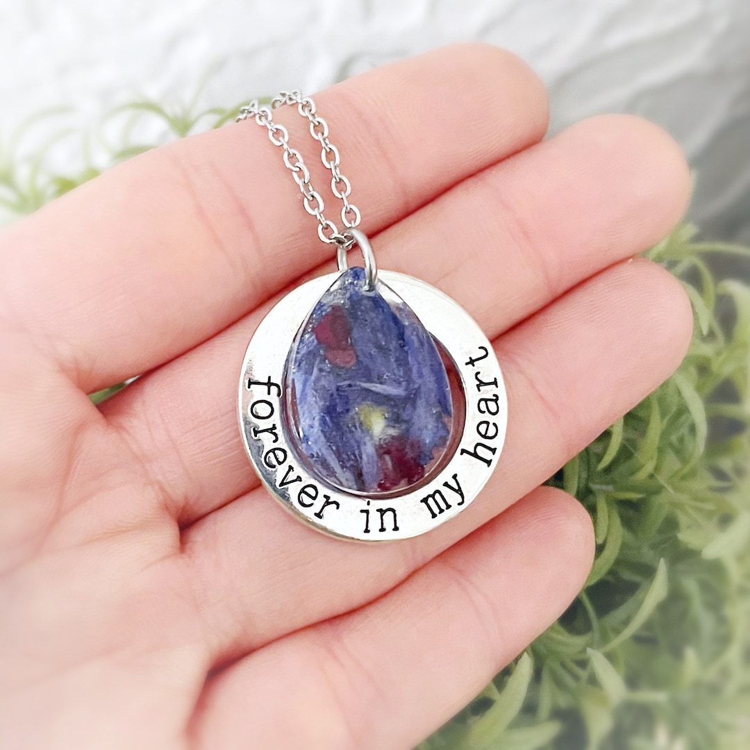 Dried Flower Jewelry, Custom Made Necklace With Your Flower Petals