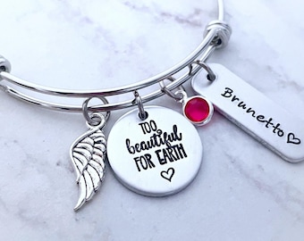 Memorial Bracelet, Miscarriage Gift for Loss of Baby, Stillborn memorial gift, loss of son, loss of daughter, bereavement gift, sympathy
