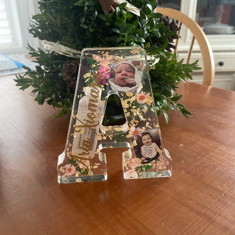 Pregnancy Keepsake Resin Pregnancy Letter Keepsake Pregnancy Etsy