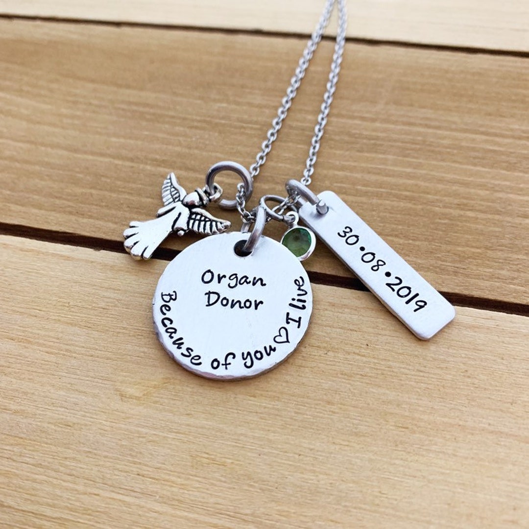 Organ Donor Gift Organ Donor Necklace Living Donor Gift Etsy