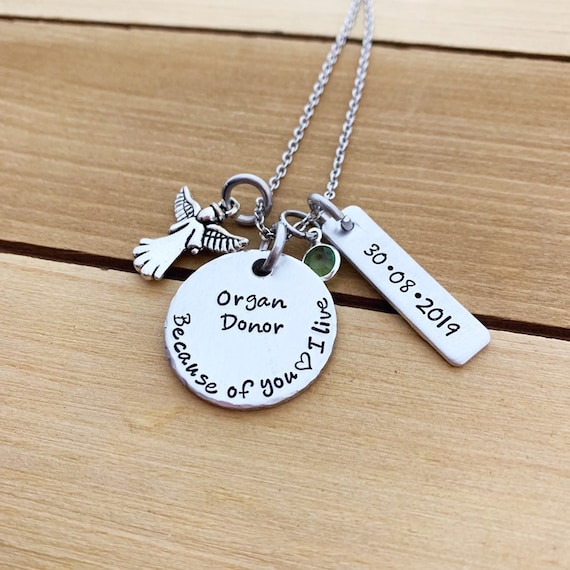 Organ Donor Gift Organ Donor Necklace Living Donor Gift | Etsy