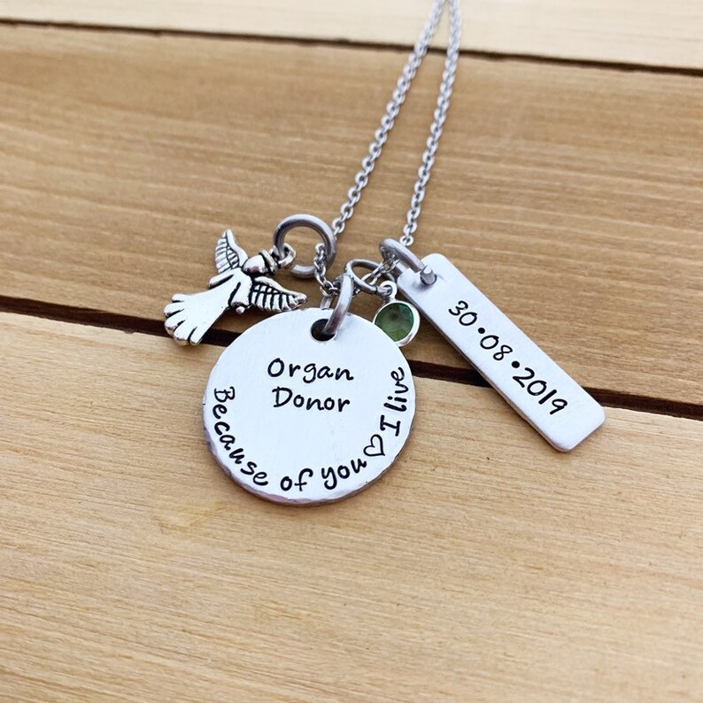 Organ Donor Gift Organ Donor Necklace Living Donor Gift Etsy