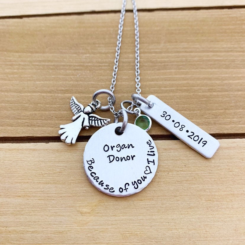 Organ donor gift Organ donor necklace Living donor gift Etsy