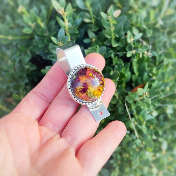 Dried Flower Car Visor Clip: Funeral Keepsake Gift