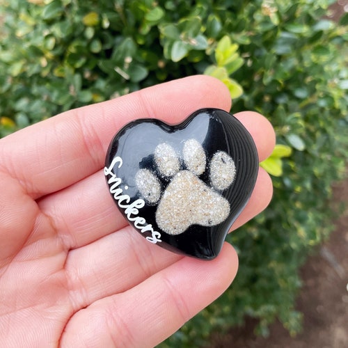Huella de mascota con cenizas, recuerdo de cenizas de cremación, memorial para perro, regalo conmemorativo para gato para un amigo, recuerdo de cremación para niños por la pérdida de una mascota.