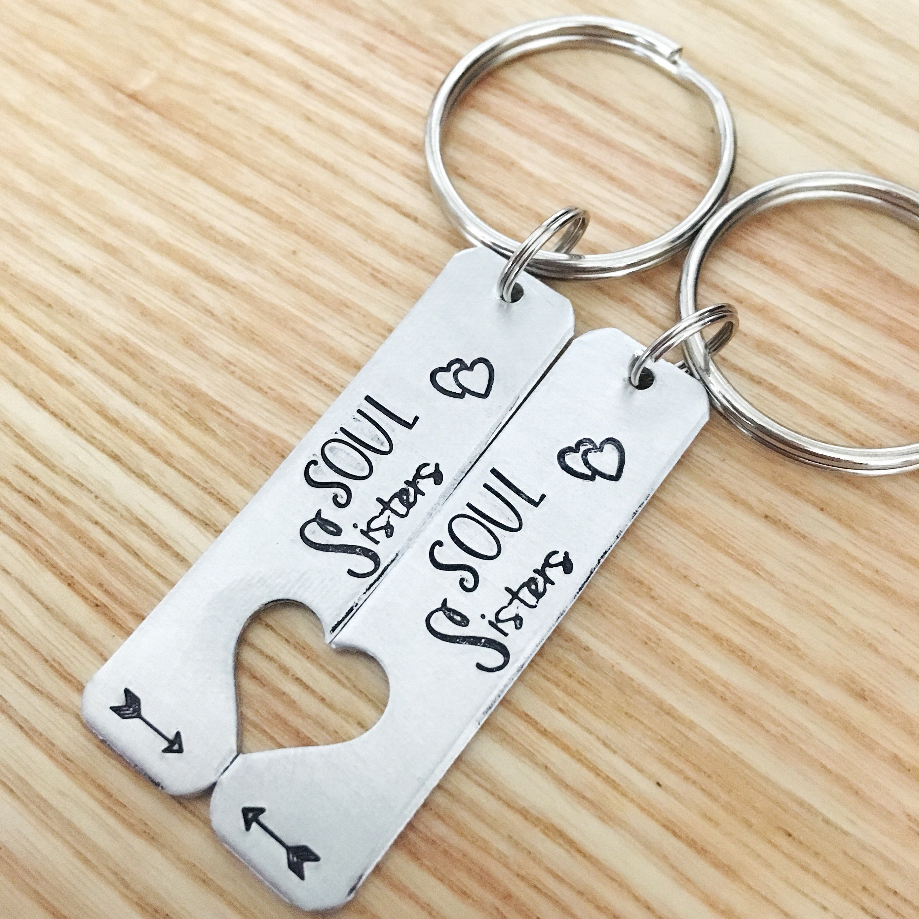 Soul Sisters Keychain - Set of 2 Soul Sisters - Best Friends