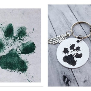 Actual Pet Paw Print Necklace | Custom Jewelry with Your Dog or Cat’s Real Paw Print | Pet Loss Gift | Memorial Jewelry with Real Paw Print