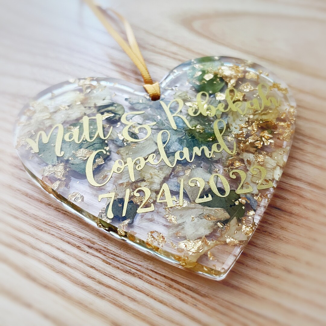 Funeral Flower Keepsake, Sympathy Gifts, Ornament With Dried Flower