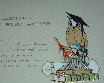 Deco Decadence Vintage Wisdom Authentic 1920s era Art Deco Finding and Bronze Owl on Vintage Gunmetal Filigree Medallion