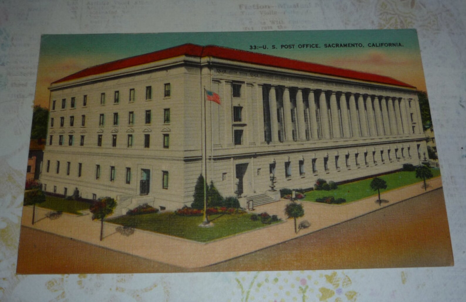 US Post Office Sacramento California Unused Vintage Linen Etsy