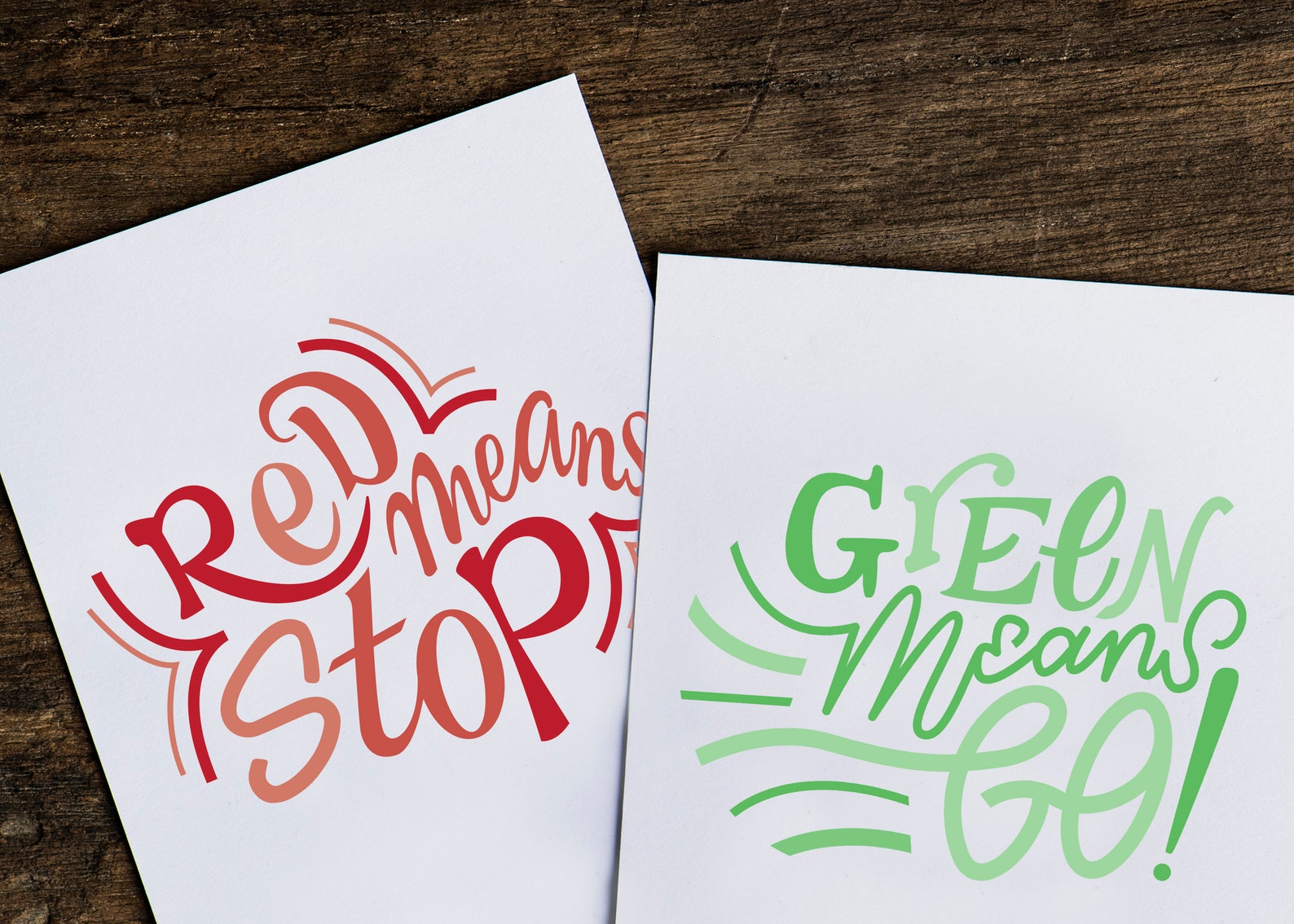 Kid's Room Print // Red Means Stop // Green Means Go // Etsy