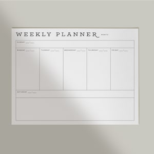 Weekly Planner Printable // Fall Planner // To Do List // Organizer // 8.5x11 // Digital Download