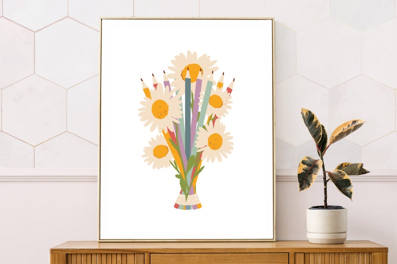 You've Got Mail // Bouquet of Sharpened Pencils // Art Print // Joe Fox // Digital Download image 2