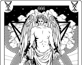 6 Satanic Art Instant JPG & PDF Printable Download | Lucifer