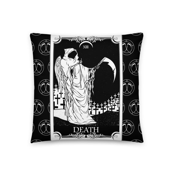 Grim Reaper Pillow Satanic Art Print Decorations Goth Death - Etsy