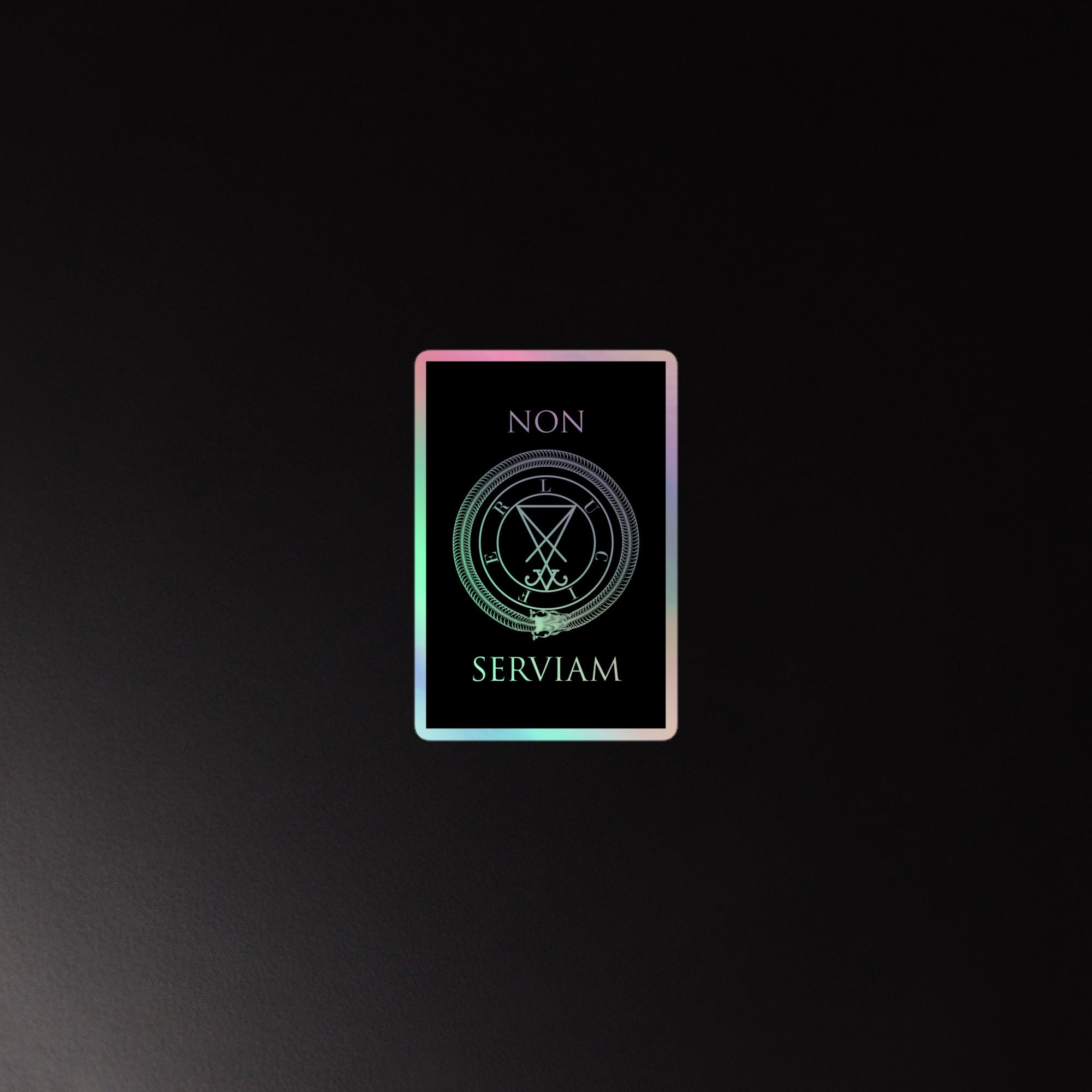 Holographic Satanic Lucifer Sigil Sticker | Black Satan Symbol Stickers ...
