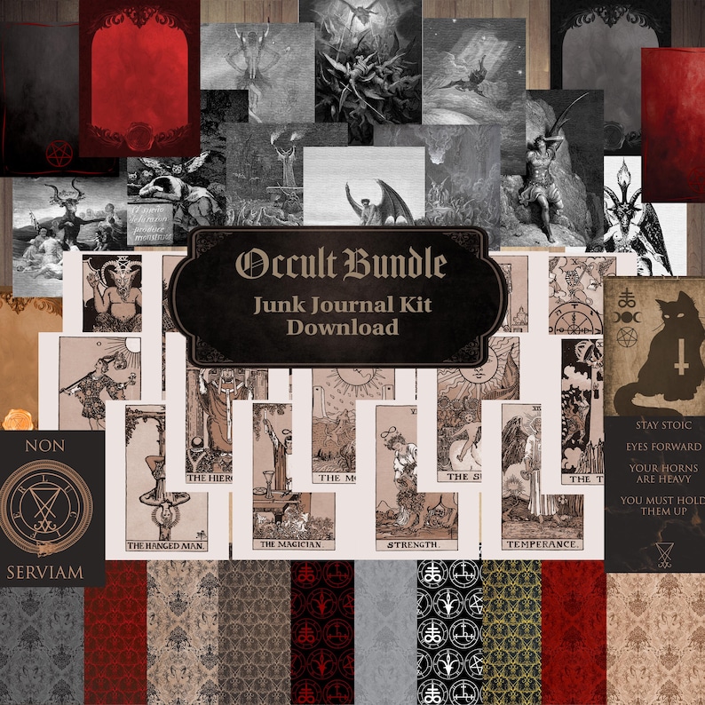 Occult Graphics Bundle Junk Journal Kit PDF Download - Etsy