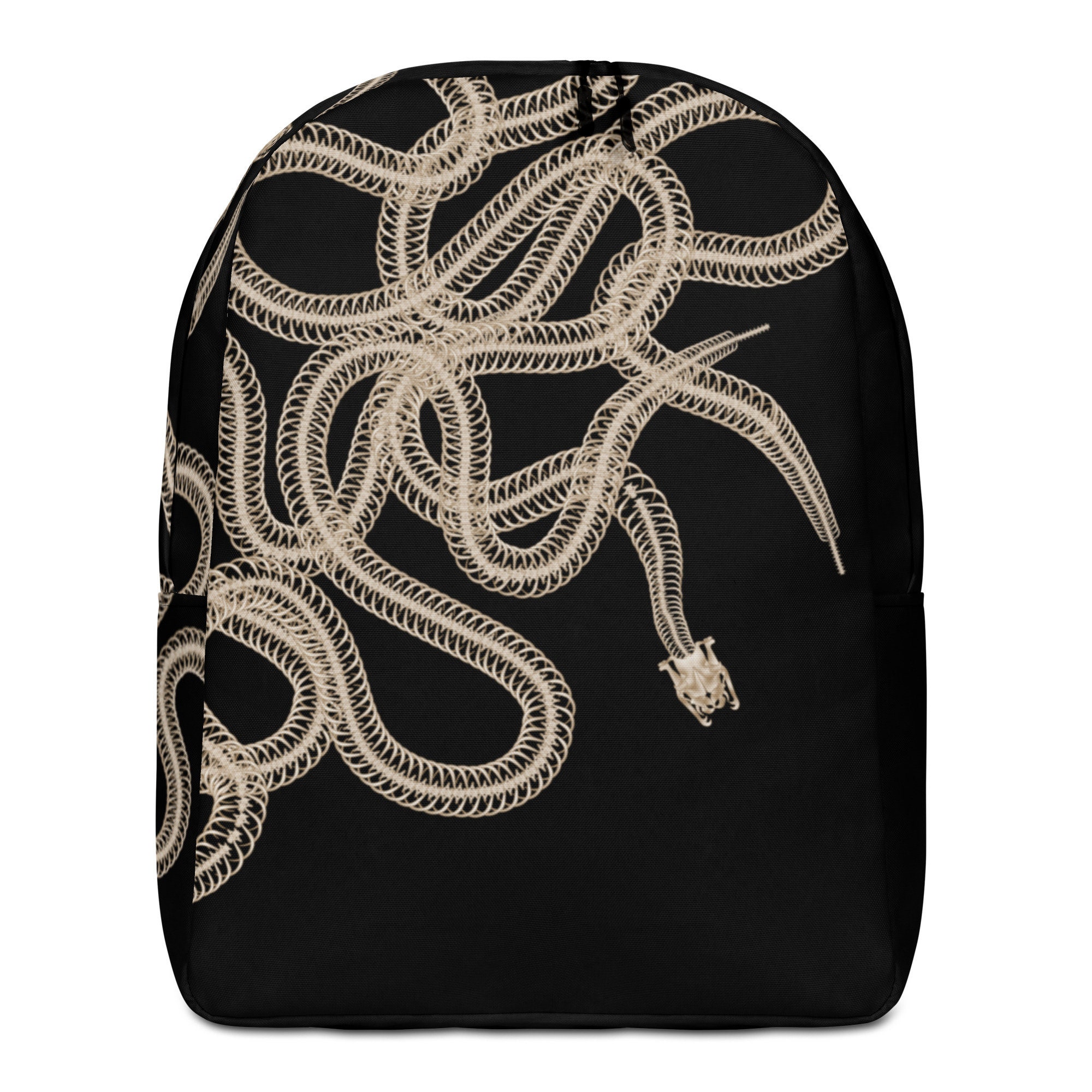Satan Hell Lamb Series Punk Rock PU Leather Metal Rivet Decorated Backpack  Handbag