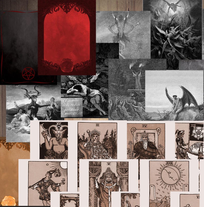 Occult Graphics Bundle Junk Journal Kit PDF Download - Etsy