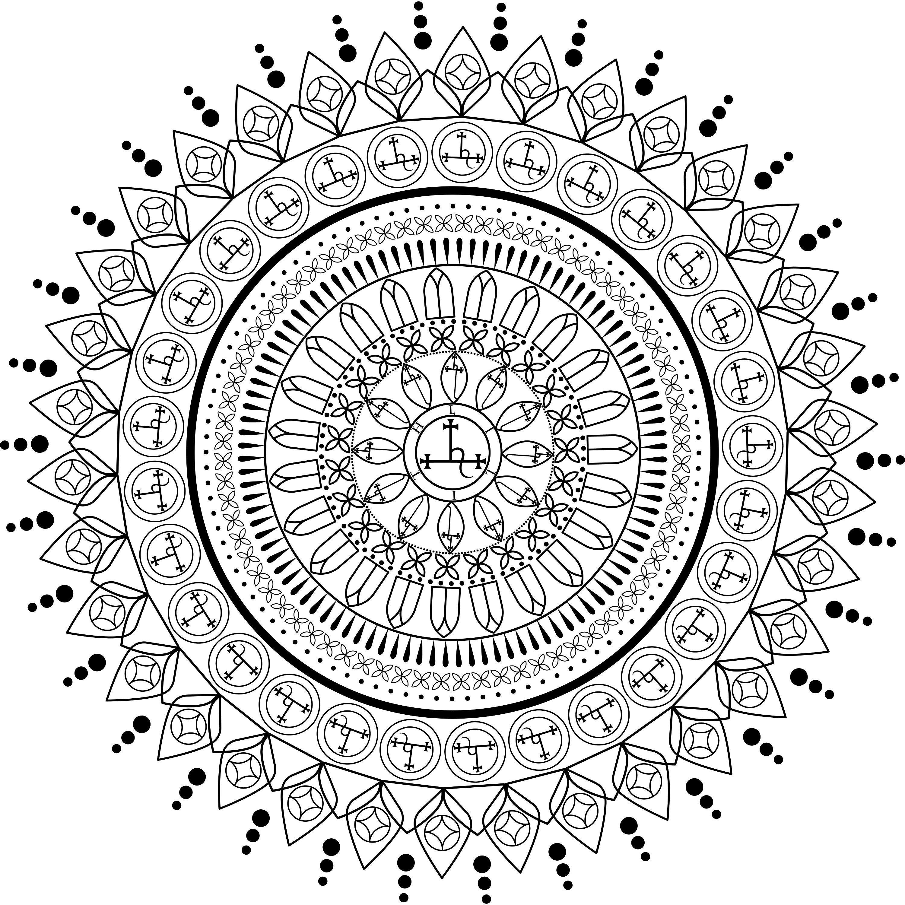 Sigil of Lilith SVG PNG PDF jpg Satanic Seal Instant Download | Lilith's Mandala Printable Digital Downloads | Satan Demonology Downloadable