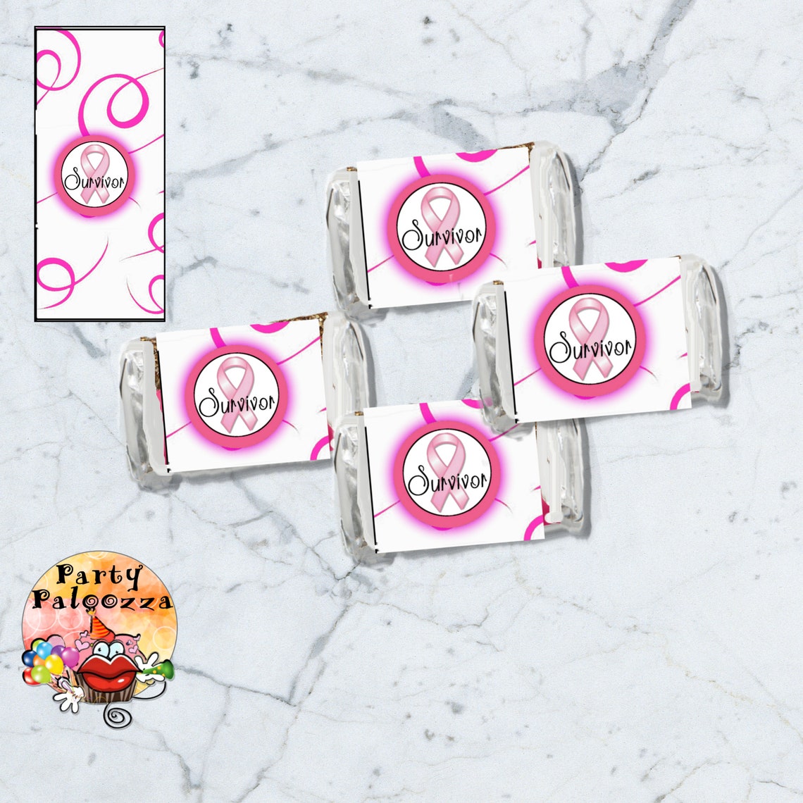 Printable Breast Cancer Kiss Sticker Etsy