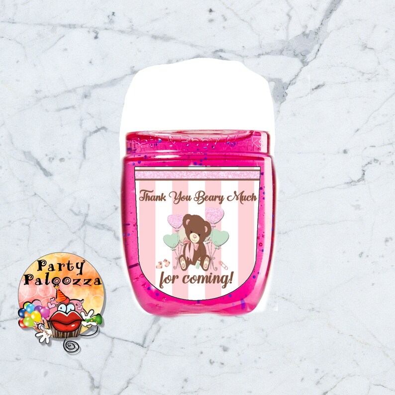 Printable Baby Bear baby shower water bottle label