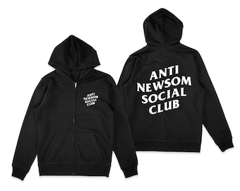 Anti Newsom Social Club Black Unisex Zip Hoodie