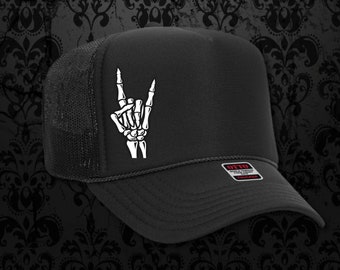 Skeleton Rocker Trucker Hat