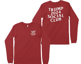 Trump 2024 Social Club Red Unisex Long Sleeve