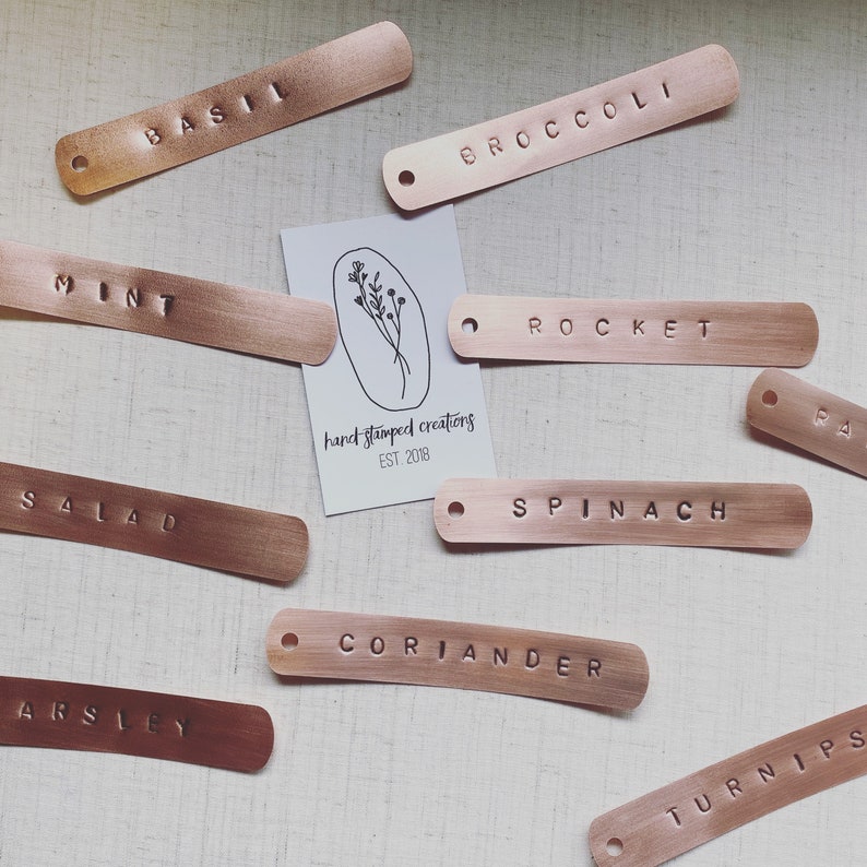Plant Garden Markers Copper Plant Labels Plant Labels Etsy UK