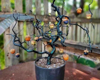Glitzernde Eichel Ornamente: Herbst/Halloween Baumschmuck, 12er Set