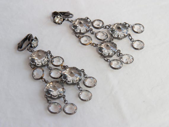 VINTAGE Designer? Statement Crystal Chandelier Ea… - image 6