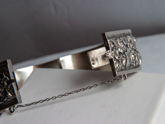 Luscious VINTAGE Harvest Silver Octagonal Bracele… - image 10