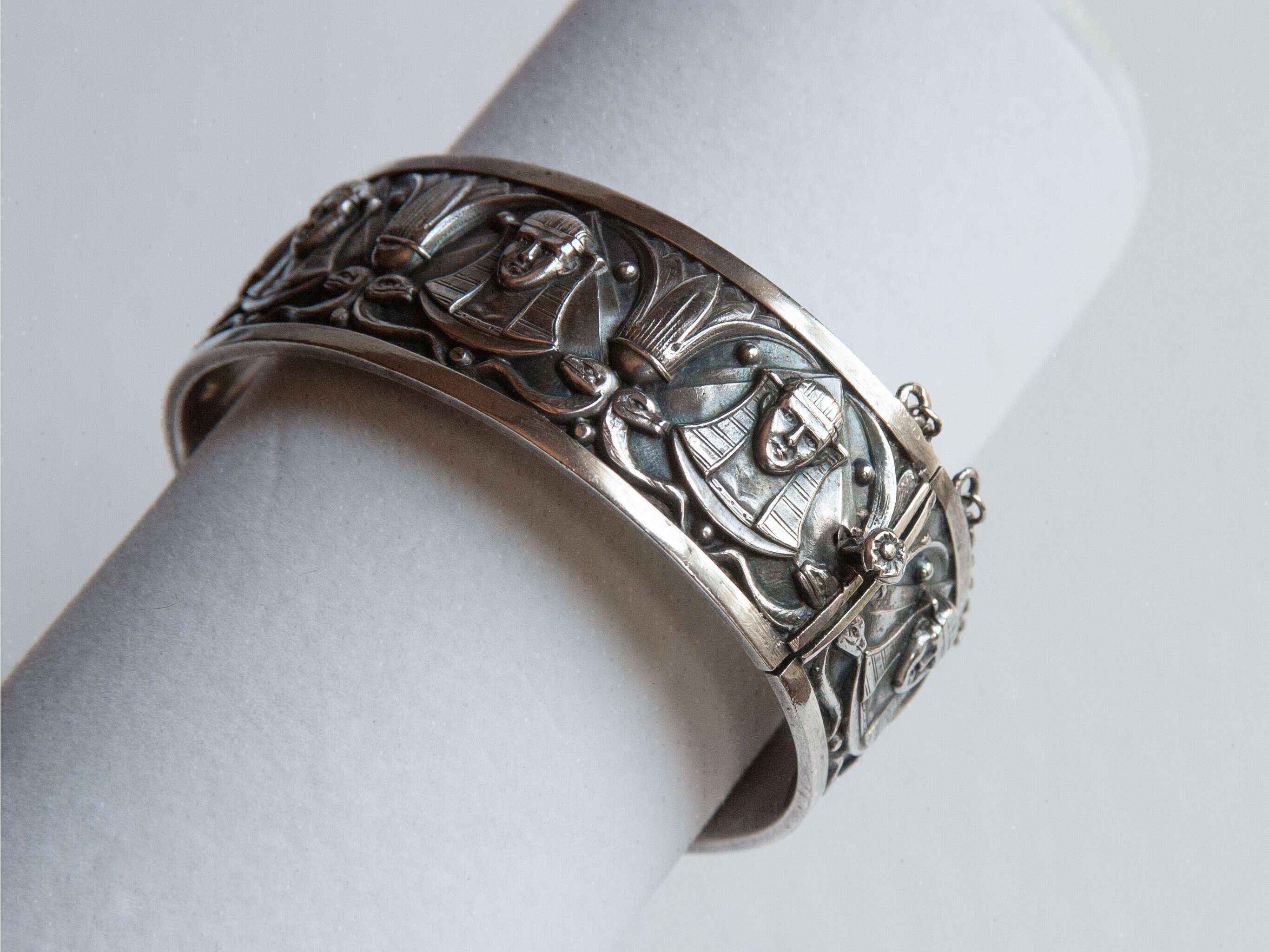 RARE VINTAGE Egyptian Revival TOPAZIO Sphinx Sterling Silver
