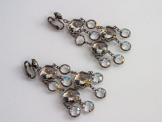 VINTAGE Designer? Statement Crystal Chandelier Ea… - image 5