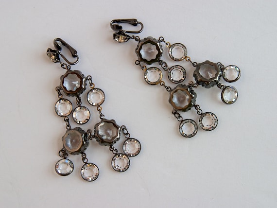 VINTAGE Designer? Statement Crystal Chandelier Ea… - image 4