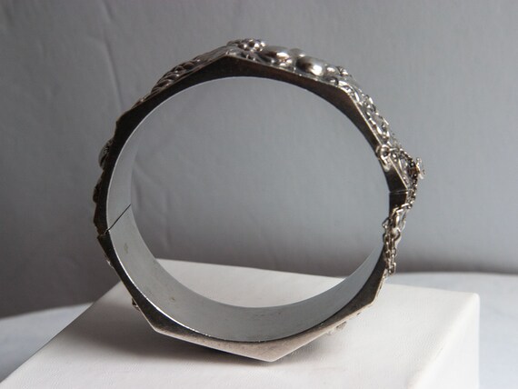 Luscious VINTAGE Harvest Silver Octagonal Bracele… - image 9