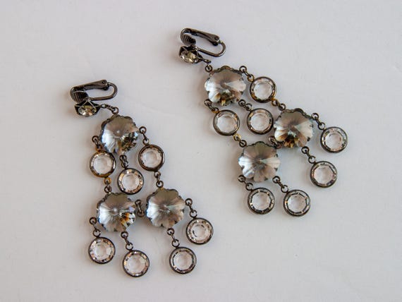 VINTAGE Designer? Statement Crystal Chandelier Ea… - image 8